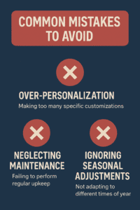 Infographic on common mistakes to avoid and curb appeal tips