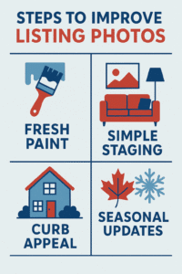 Infographic on steps to improve listing photos