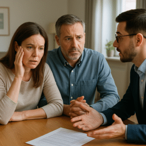 sellers expressing fears with a listing agent