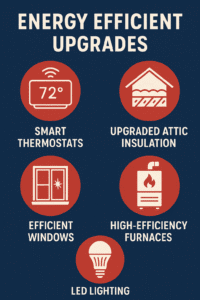 An infographic on energy efficient upgrades.