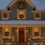 A winter home with holiday staging